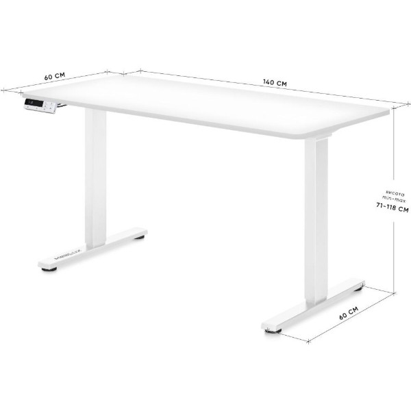 Фото - Стіл з електрорегулюванням висоти Mealux PowerDesk Duo White (EVO-242 Duo W/W)